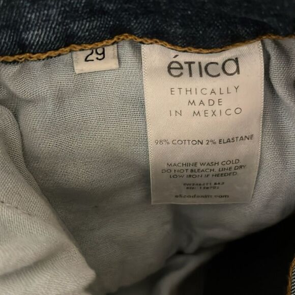 Etica Anthropologie Anya High Rise Modern Flare Jean Raw hem Northport sz 29 NWT - Picture 15 of 15